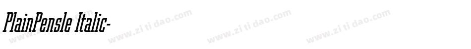PlainPensle Italic字体转换